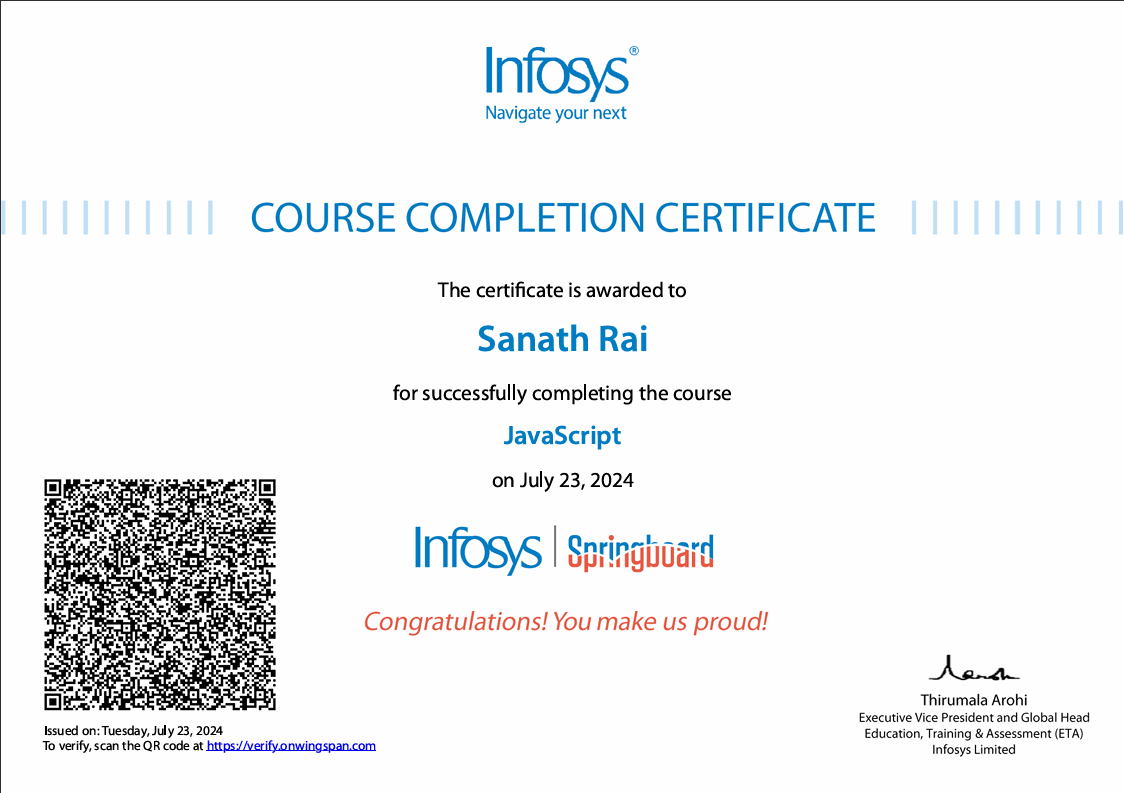 Infosys_Springboot-JS-Certificate